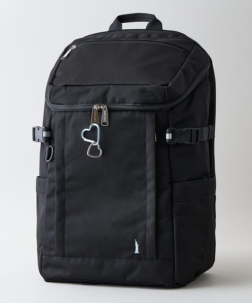 EASTBOY(イーストボーイ)の「【EASTBOY/イーストボーイ】【大容量35L デッドスペースを作らないスクエア構造】ボックスバックパック PC収納 通勤 通学 ポケット多数(バックパック/リュック・レディース・サックスブルー/ピンク・FREE)」の2枚目の写真