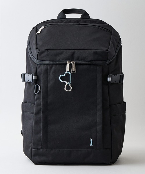 EASTBOY(イーストボーイ)の「【EASTBOY/イーストボーイ】【大容量35L デッドスペースを作らないスクエア構造】ボックスバックパック PC収納 通勤 通学 ポケット多数(バックパック/リュック・レディース・サックスブルー/ピンク・FREE)」の5枚目の写真