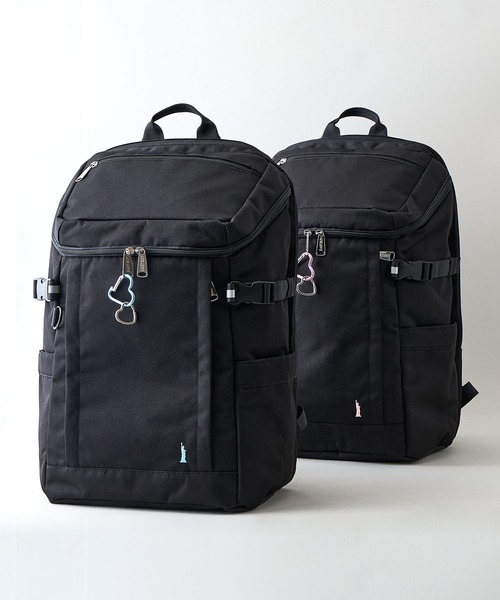 EASTBOY(イーストボーイ)の「【EASTBOY/イーストボーイ】【大容量35L デッドスペースを作らないスクエア構造】ボックスバックパック PC収納 通勤 通学 ポケット多数(バックパック/リュック・レディース・サックスブルー/ピンク・FREE)」の11枚目の写真