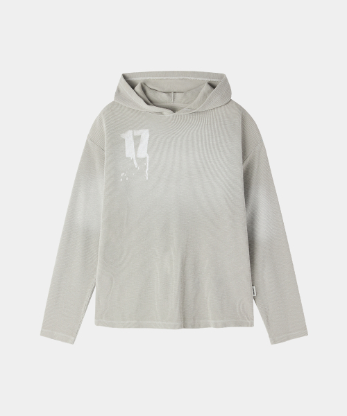 MAISON MINED(メゾンミネド)の「ペインテッドワッフルフード長袖 アイボリー(Tシャツ/カットソー・メンズ・その他・LARGE/MEDIUM)」の5枚目の写真