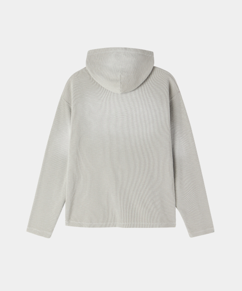 MAISON MINED(メゾンミネド)の「ペインテッドワッフルフード長袖 アイボリー(Tシャツ/カットソー・メンズ・その他・LARGE/MEDIUM)」の6枚目の写真