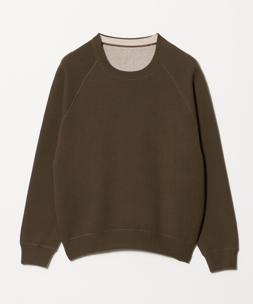 A DAY IN THE LIFE UNITED ARROWS(アデイインザライフユナイテッドアローズ)の「スウェットライク リバーシブルニット ‐ウォッシャブル‐<A DAY IN THE LIFE>(ニット/セーター・レディース・オフホワイト/ダークブラウン/コバルトブルー/ライム・FREE)」の1枚目の写真