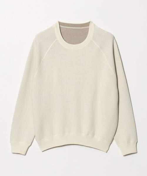 A DAY IN THE LIFE UNITED ARROWS(アデイインザライフユナイテッドアローズ)の「スウェットライク リバーシブルニット ‐ウォッシャブル‐<A DAY IN THE LIFE>(ニット/セーター・レディース・オフホワイト/ダークブラウン/コバルトブルー/ライム・FREE)」の2枚目の写真