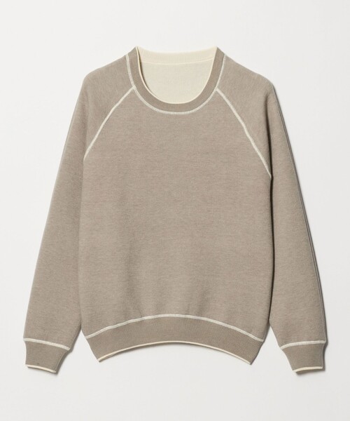 A DAY IN THE LIFE UNITED ARROWS(アデイインザライフユナイテッドアローズ)の「スウェットライク リバーシブルニット ‐ウォッシャブル‐<A DAY IN THE LIFE>(ニット/セーター・レディース・オフホワイト/ダークブラウン/コバルトブルー/ライム・FREE)」の17枚目の写真