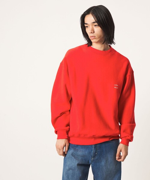 CITEN(シテン)の「<CITEN>ヒュージリバーススウェットシャツSC(スウェット・メンズ・レッド/ブラック・L/M/S)」の3枚目の写真