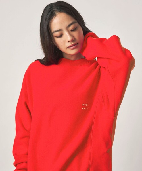 CITEN(シテン)の「<CITEN>ヒュージリバーススウェットシャツSC(スウェット・メンズ・レッド/ブラック・L/M/S)」の5枚目の写真