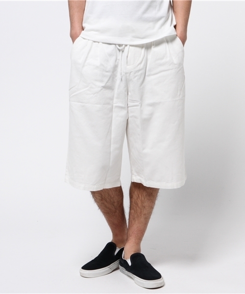 WEGO（ウィゴー）の「WEGO/チノワイドショーツ（チノパンツ・メンズ・ブラック/ホワイト/ベージュ・LARGE/MEDIUM）」の16枚目の写真