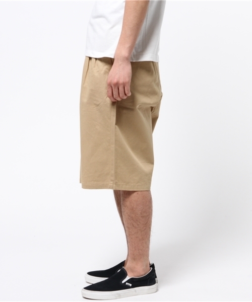WEGO（ウィゴー）の「WEGO/チノワイドショーツ（チノパンツ・メンズ・ブラック/ホワイト/ベージュ・LARGE/MEDIUM）」の5枚目の写真