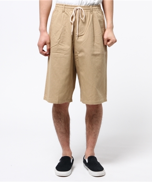 WEGO（ウィゴー）の「WEGO/チノワイドショーツ（チノパンツ・メンズ・ブラック/ホワイト/ベージュ・LARGE/MEDIUM）」の7枚目の写真