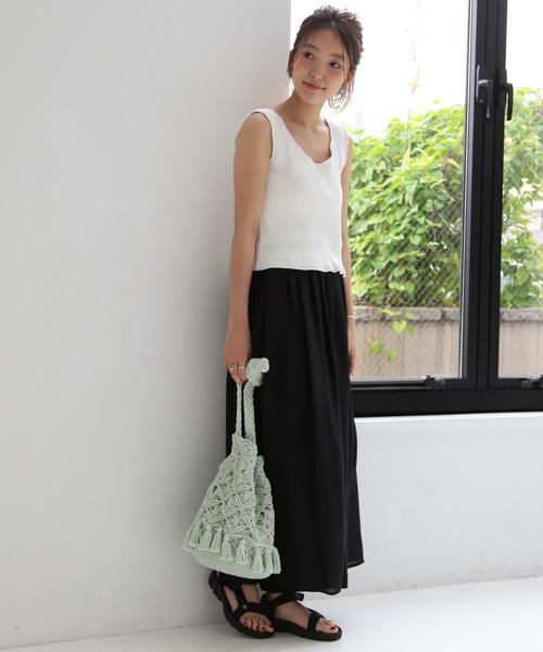 Another Edition（アナザーエディション）の「エアリーボイルタックパンツ/AEBC AIRY　ボイル タック PT◆（その他パンツ・レディース・ホワイト/ブラック/シャーベット・FREE）」の14枚目の写真