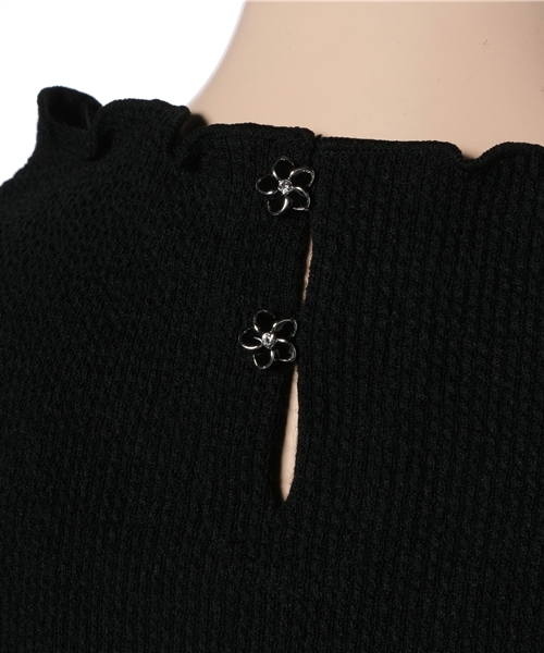 EDIT COLOGNE（エディットコロン）の「《EDIT COLOGNE》ウェーブリブノースリーブカットソー（Tシャツ/カットソー・レディース・ホワイト系その他/ピンク/ブラック・FREE）」の9枚目の写真