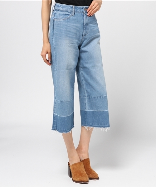 Spick & Span(スピックアンドスパン)の「オールドデニムクロップド◆(デニムパンツ・レディース・ブルー/サックスブルー・38/36/40)」の3枚目の写真