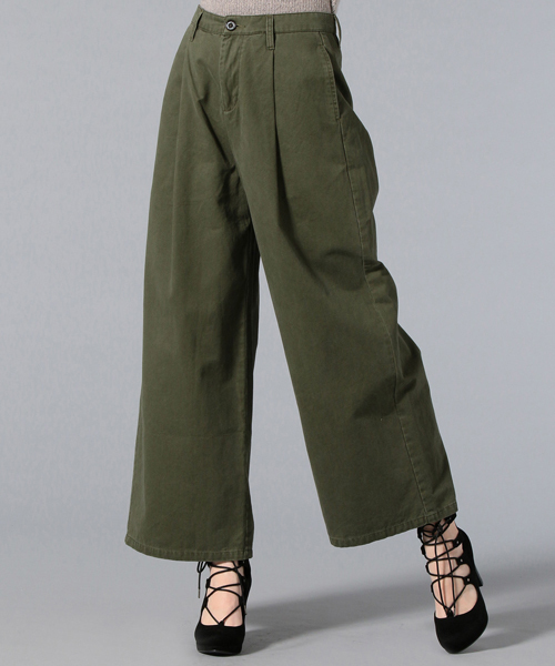 GUILD PRIME（ギルドプライム）の「【GUILD PRIME】WOMENS ミリタリーワイドパンツ（その他パンツ・レディース・グリーン・36/34）」の12枚目の写真