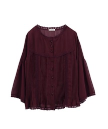 ピンタック入りレーシーブラウス