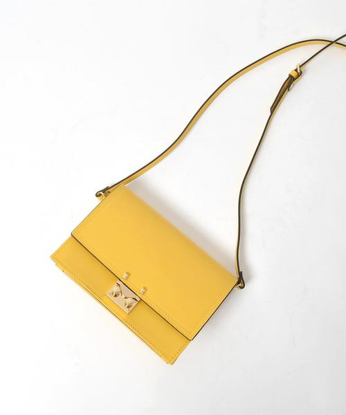 SHIPS（シップス）の「Carol J.:スクエアポシェット◇（ショルダーバッグ・レディース・ライトブルー/イエロー/ブラック・ONE SIZE）」の6枚目の写真