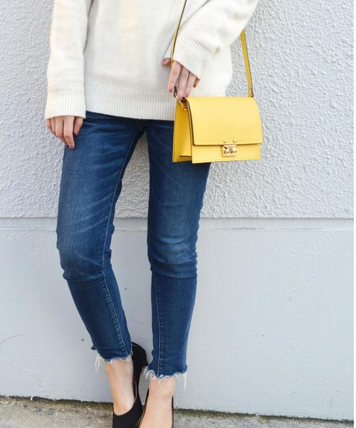 SHIPS（シップス）の「Carol J.:スクエアポシェット◇（ショルダーバッグ・レディース・ライトブルー/イエロー/ブラック・ONE SIZE）」の8枚目の写真