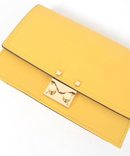 SHIPS（シップス）の「Carol J.:スクエアポシェット◇（ショルダーバッグ・レディース・ライトブルー/イエロー/ブラック・ONE SIZE）」の12枚目の写真