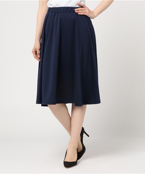 KOBE LETTUCE（コウベレタス）の「愛らしい美ラインシルエット♪[イレギュラーヘム]ポンチフレアスカート/ボトムス/イレヘム/神戸レタス[M1767]（スカート・レディース・ピンク/ホワイト系その他/ベージュ系その他/ブラック/サックスブルー/ライトブルー/ピンク系その他/ブラック系その他/ベージュ/ネイビー/オフホワイト/グレー/グレー系その他/ブルー系その他/パープル系その他/パープル・FREE）」の13枚目の写真