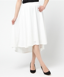 KOBE LETTUCE | 愛らしい美ラインシルエット♪[イレギュラーヘム]ポンチフレアスカート/ボトムス/イレヘム/神戸レタス[M1767](スカート)