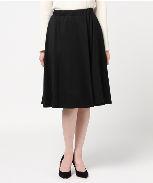 KOBE LETTUCE（コウベレタス）の「愛らしい美ラインシルエット♪[イレギュラーヘム]ポンチフレアスカート/ボトムス/イレヘム/神戸レタス[M1767]（スカート・レディース・ピンク/ホワイト系その他/ベージュ系その他/ブラック/サックスブルー/ライトブルー/ピンク系その他/ブラック系その他/ベージュ/ネイビー/オフホワイト/グレー/グレー系その他/ブルー系その他/パープル系その他/パープル・FREE）」の5枚目の写真