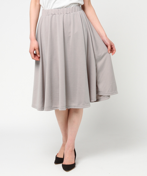 KOBE LETTUCE（コウベレタス）の「愛らしい美ラインシルエット♪[イレギュラーヘム]ポンチフレアスカート/ボトムス/イレヘム/神戸レタス[M1767]（スカート・レディース・ピンク/ホワイト系その他/ベージュ系その他/ブラック/サックスブルー/ライトブルー/ピンク系その他/ブラック系その他/ベージュ/ネイビー/オフホワイト/グレー/グレー系その他/ブルー系その他/パープル系その他/パープル・FREE）」の7枚目の写真