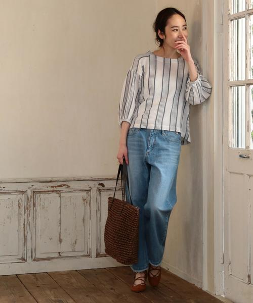 coen(コーエン)の「USAコットンフレイドヘムデニムパンツ(デニムパンツ・レディース・ライトブルー/コバルトブルー・LARGE/SMALL/MEDIUM)」の21枚目の写真