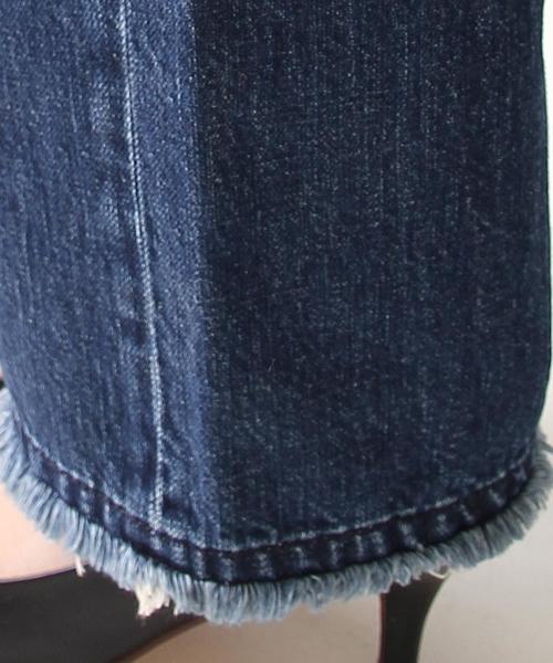 coen(コーエン)の「USAコットンフレイドヘムデニムパンツ(デニムパンツ・レディース・ライトブルー/コバルトブルー・LARGE/SMALL/MEDIUM)」の9枚目の写真