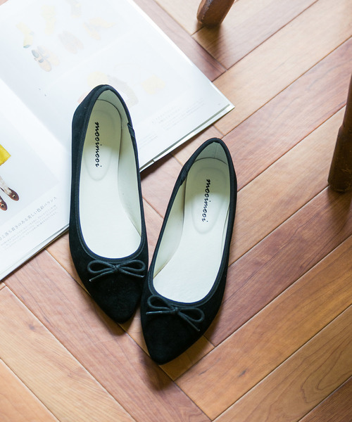 mooimooi（モーイモーイ）の「ポインテッドトゥ バレエシューズ（バレエシューズ・レディース・ブラック系その他/グレー/ライトグレー/レッド/ホワイト/ベージュ系その他/ネイビー/ブラック/レッド系その他/オリーブ/ダークベージュ/ダークブラウン/ブラック系その他2/レッド系その他2/マスタード/ピンクベージュ/ブルー系その他/ピンク系その他/ラベンダー/ミント・24.0cm/22.5cm/25.0cm/22.0cm/23.0cm/23.5cm/24.5cm/26.0cm/25.5cm/21.5cm）」の5枚目の写真