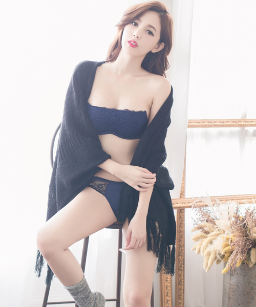 tu-hacci(ツーハッチ)の「サイドホックレースブラ&ショーツ(ブラ&ショーツ・レディース・ネイビー/ホワイト/ピンク・D75/D70/D80/B80/C80/B70/B85/B65/A70/A75/C75/C65/D65/C70/B75)」の14枚目の写真