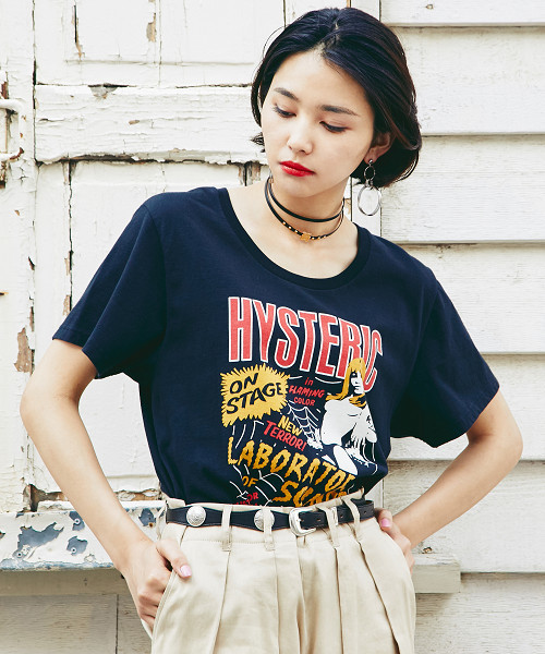 HYSTERIC GLAMOUR（ヒステリックグラマー）の「LAB SOUNDS プリント ビッグTシャツ（Tシャツ/カットソー・レディース・ホワイト/レッド/ブラック・FREE）」の2枚目の写真