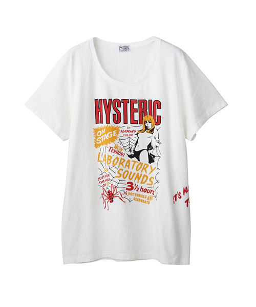 HYSTERIC GLAMOUR（ヒステリックグラマー）の「LAB SOUNDS プリント ビッグTシャツ（Tシャツ/カットソー・レディース・ホワイト/レッド/ブラック・FREE）」の4枚目の写真