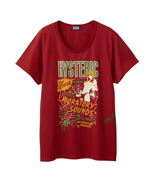 HYSTERIC GLAMOUR（ヒステリックグラマー）の「LAB SOUNDS プリント ビッグTシャツ（Tシャツ/カットソー・レディース・ホワイト/レッド/ブラック・FREE）」の6枚目の写真