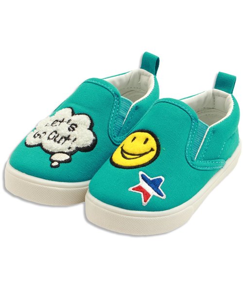 BREEZE（ブリーズ）の「ワッペンスリッポン（スリッポン・キッズ・グリーン/インディゴブルー/オレンジ・13/16/19/18/15 /14/17）」の2枚目の写真