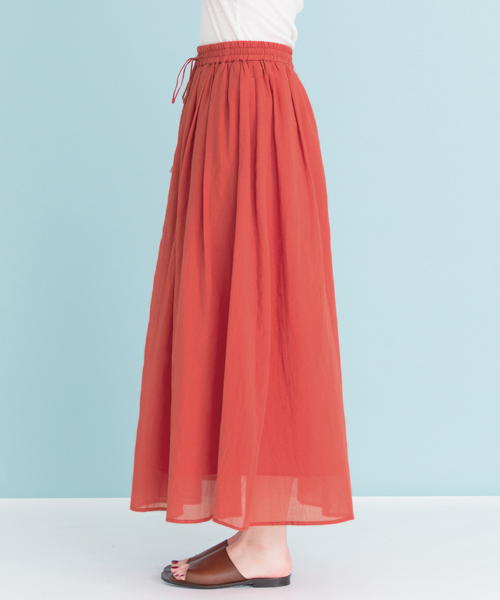 URBAN RESEARCH（アーバンリサーチ）の「UR コットンギャザーマキシスカート（スカート・レディース・グレー系その他/ブラック/イエロー/オレンジ系その他・FREE）」の21枚目の写真