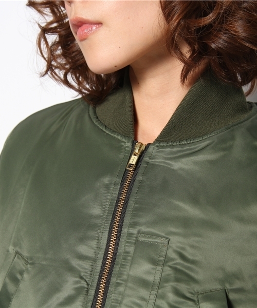 WEGO(ウィゴー)の「WEGO/MA-1ジャケット(ブルゾン・レディース・カーキ/ブラック/ベージュ・SMALL/MEDIUM)」の7枚目の写真