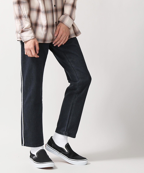 WEGO（ウィゴー）の「WEGO/ラインスリムデニムパンツ（デニムパンツ・メンズ・ブラック/インディゴブルー・MEDIUM/LARGE）」の22枚目の写真