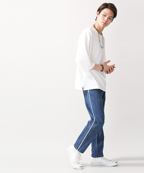 WEGO（ウィゴー）の「WEGO/ラインスリムデニムパンツ（デニムパンツ・メンズ・ブラック/インディゴブルー・MEDIUM/LARGE）」の20枚目の写真