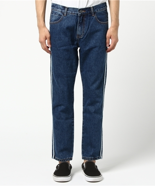 WEGO（ウィゴー）の「WEGO/ラインスリムデニムパンツ（デニムパンツ・メンズ・ブラック/インディゴブルー・MEDIUM/LARGE）」の3枚目の写真