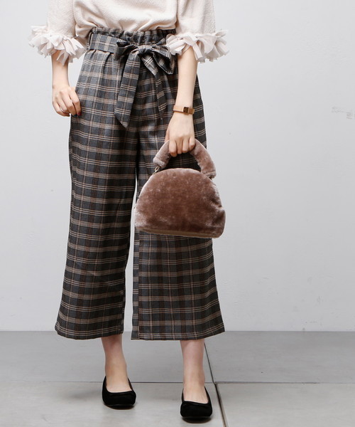 natural couture(ナチュラルクチュール)の「チェック柄ガウチョ(その他パンツ・レディース・その他1/その他2/その他4/その他3・FREE)」の2枚目の写真