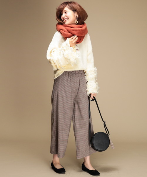 natural couture(ナチュラルクチュール)の「チェック柄ガウチョ(その他パンツ・レディース・その他1/その他2/その他4/その他3・FREE)」の3枚目の写真