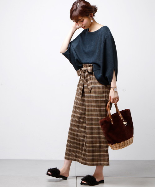 natural couture(ナチュラルクチュール)の「チェック柄ガウチョ(その他パンツ・レディース・その他1/その他2/その他4/その他3・FREE)」の7枚目の写真