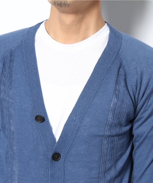 NANO universe(ナノユニバース)の「RAGLAN KNIT カーディガン(ニット/セーター・メンズ・ブラック/グレー/ネイビー・38/40)」の6枚目の写真