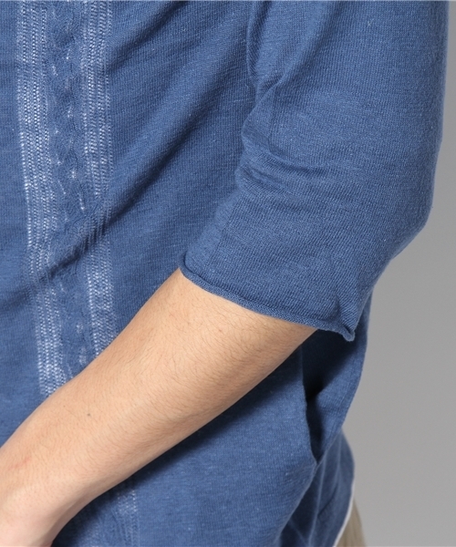 NANO universe(ナノユニバース)の「RAGLAN KNIT カーディガン(ニット/セーター・メンズ・ブラック/グレー/ネイビー・38/40)」の7枚目の写真