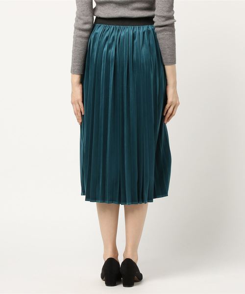 GeeRA（ジーラ）の「ストレッチベロア素材プリーツスカート（スカート・レディース・ネイビー/ピンク/グリーン・MEDIUM/LARGE）」の5枚目の写真