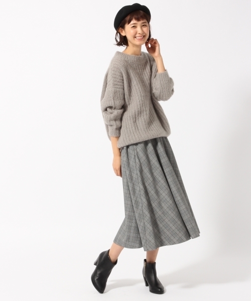 GLOBAL WORK（グローバルワーク）の「3ゲージモヘヤコンアゼBIGプルオーバー/776610（ニット/セーター・レディース・ブラック/ライトグレー/アイボリー/ブルー/ライトピンク・SMALL/MEDIUM/LARGE）」の12枚目の写真