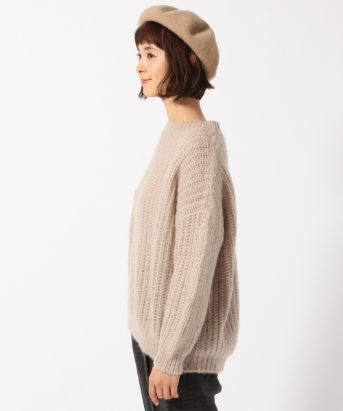 GLOBAL WORK（グローバルワーク）の「3ゲージモヘヤコンアゼBIGプルオーバー/776610（ニット/セーター・レディース・ブラック/ライトグレー/アイボリー/ブルー/ライトピンク・SMALL/MEDIUM/LARGE）」の11枚目の写真