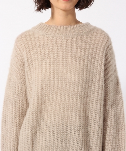 GLOBAL WORK（グローバルワーク）の「3ゲージモヘヤコンアゼBIGプルオーバー/776610（ニット/セーター・レディース・ブラック/ライトグレー/アイボリー/ブルー/ライトピンク・SMALL/MEDIUM/LARGE）」の9枚目の写真