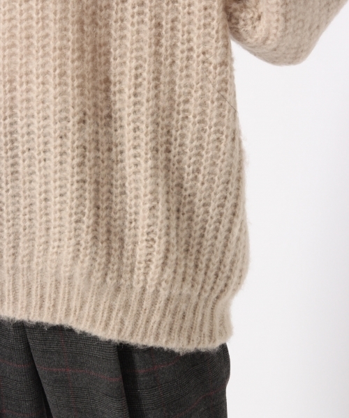 GLOBAL WORK（グローバルワーク）の「3ゲージモヘヤコンアゼBIGプルオーバー/776610（ニット/セーター・レディース・ブラック/ライトグレー/アイボリー/ブルー/ライトピンク・SMALL/MEDIUM/LARGE）」の17枚目の写真