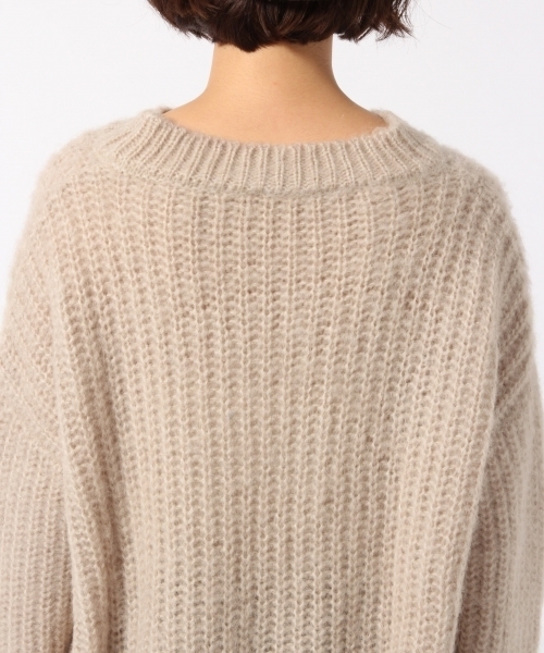 GLOBAL WORK（グローバルワーク）の「3ゲージモヘヤコンアゼBIGプルオーバー/776610（ニット/セーター・レディース・ブラック/ライトグレー/アイボリー/ブルー/ライトピンク・SMALL/MEDIUM/LARGE）」の8枚目の写真