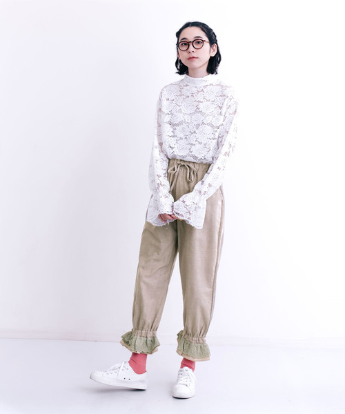 MERLOT（メルロー）の「裾フリルパンツ7306（その他パンツ・レディース・ブラック/ベージュ/オフホワイト・FREE）」の18枚目の写真